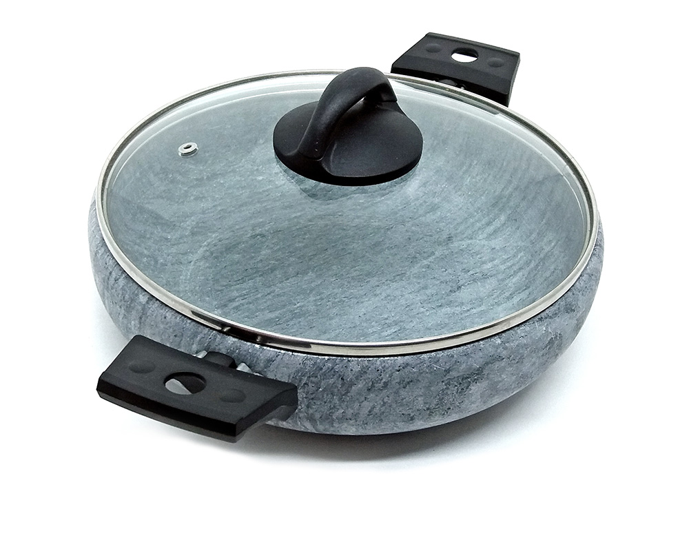 Soapstone Cookware With Glass Lid 